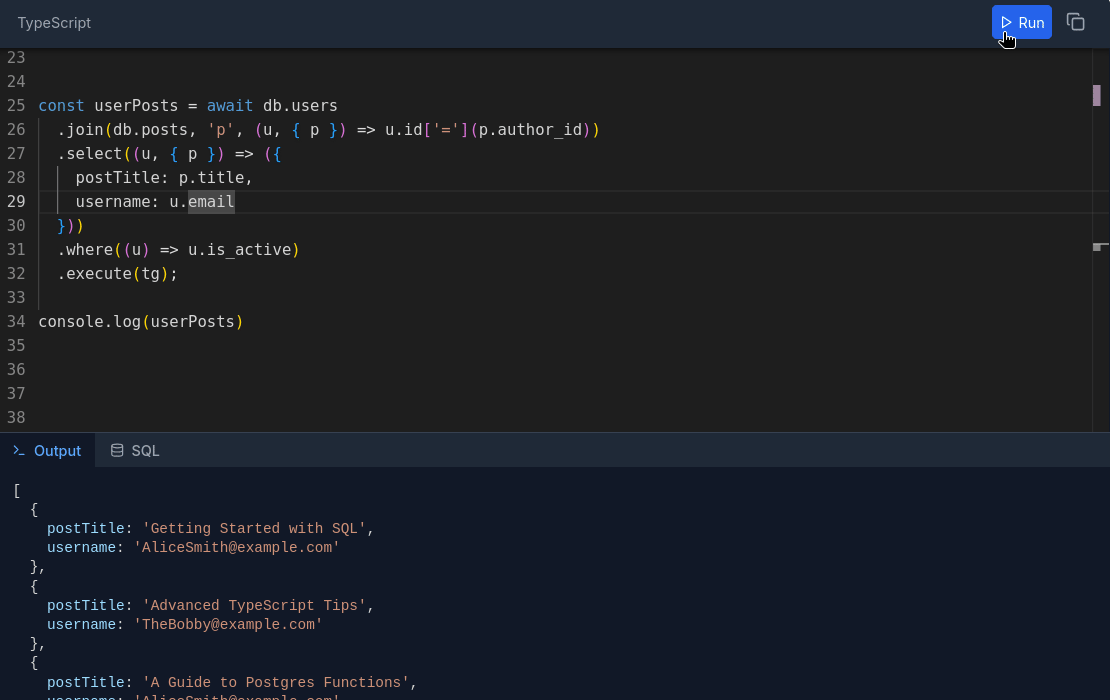 Typegres Demo